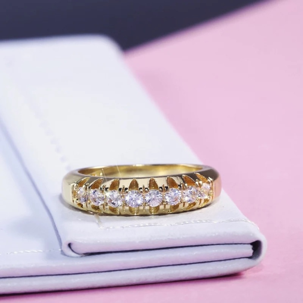 New Gold Micro Paved Casual Ring - Picture 2 of 6